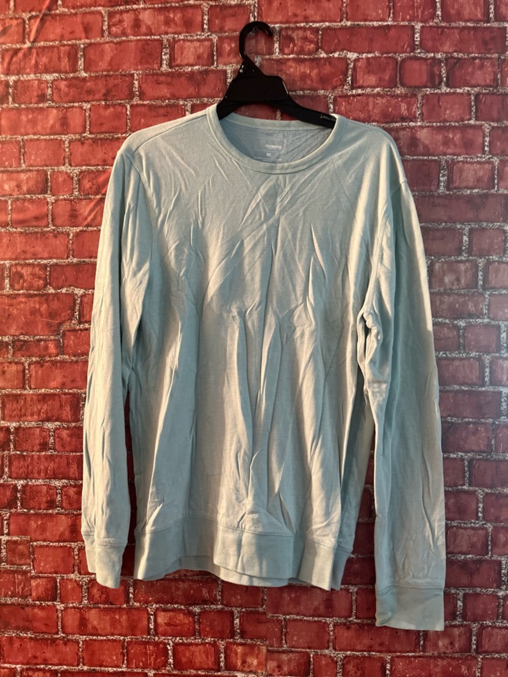 Sonoma Men’s Long Sleeve Crewneck Shirt - Sage Green (rm86)